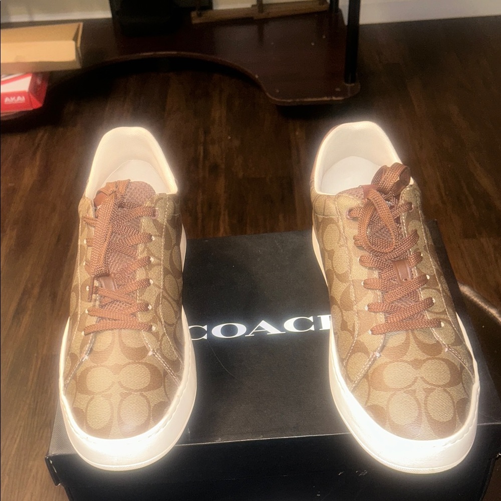 Coach Signature Brown and Cream Sneakers size (13) men’s EUC - Picture 5 of 8